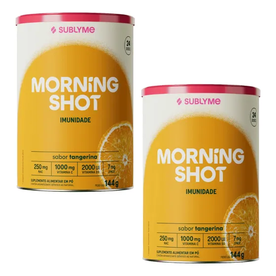 2 unidades Morning Shot Tangerine Imunidade 144g Sublyme