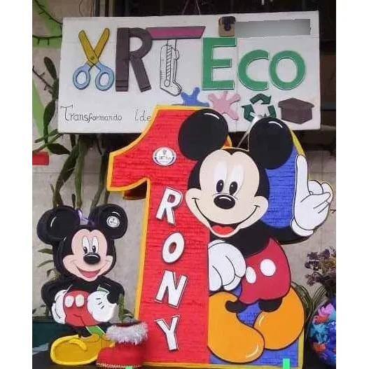 Piñatas De Números Mickey Minie Mickey Rey Mickey Safar
