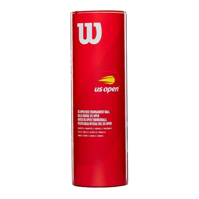 Tubo De Pelotas De Tenis Wilson Usopen Punto Rojo Stage 3