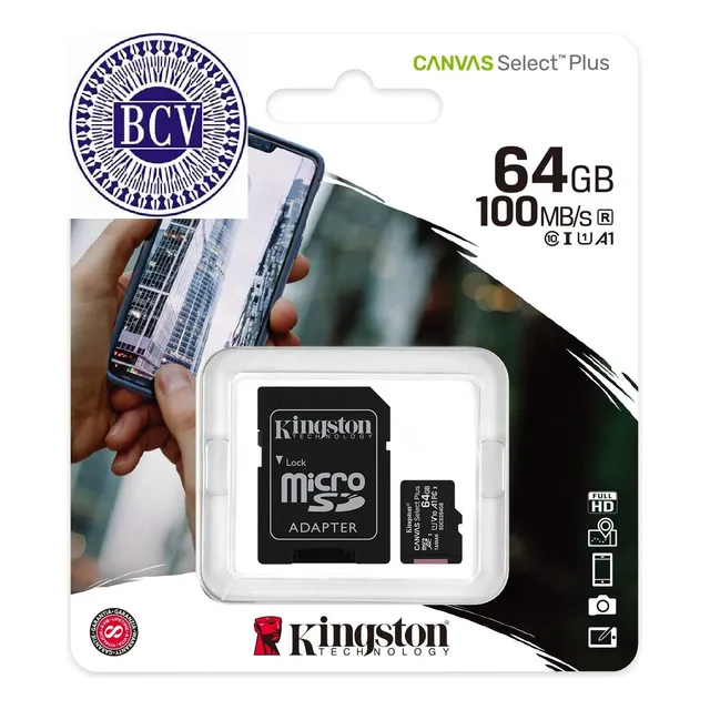 Micro Sd 64gb Kingston Clase 10 * Original 5 Años Garantía