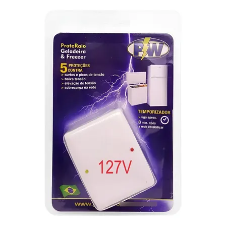 Protetor Raio Surto Ar Geladeira Tv Maq Lavar Forno 7 Opções 127v (127v) Geladeira & Freezer (8 Min)