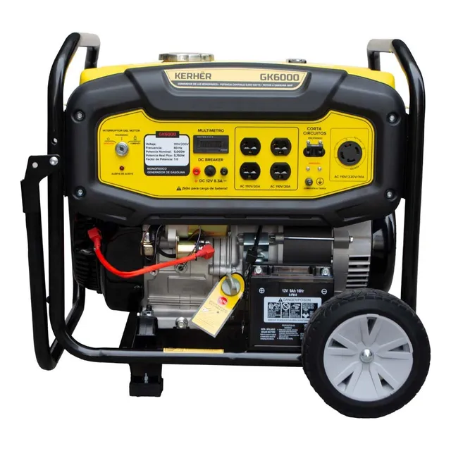 Generador Planta Luz De Gasolina Keher 6000w 10h.p 110/220v