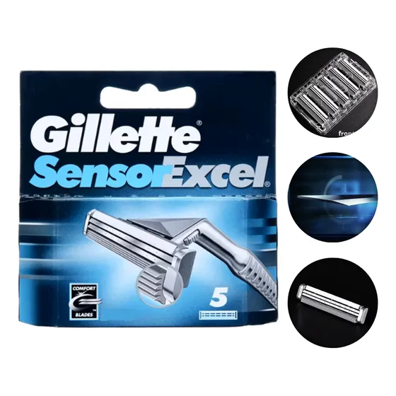 Lâminas De Barbear Masculinas Gillette Sensor 5 Refis