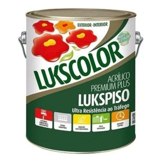 Tinta Acrílica Lukscolor Piso Fosco 3,6l Diversas Cores
