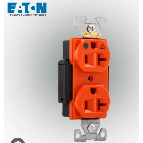 Toma Corriente Uso Hospitalario 20 Amp Rojo Eaton