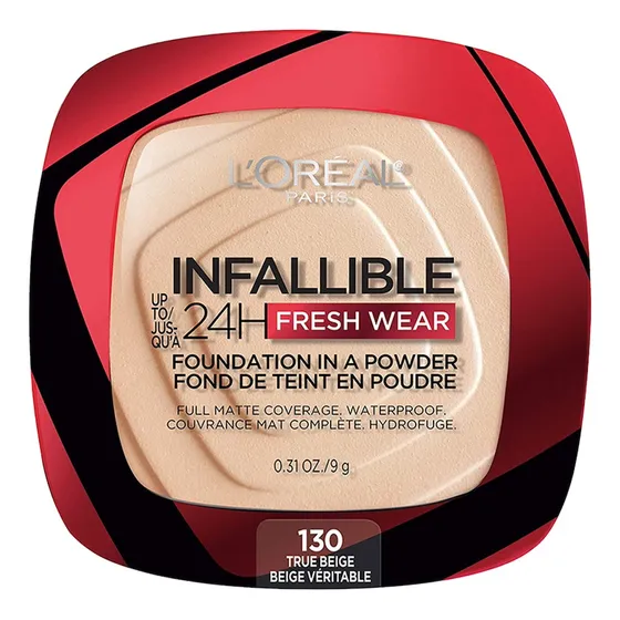 Base de maquillaje en polvo de alta cobertura y larga duración Infallible 24h Freshwear de L'Oréal Paris