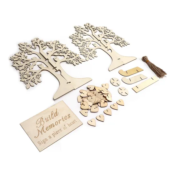 Artesanía De Madera Con Forma De Árbol De Deseos Hecha A Man