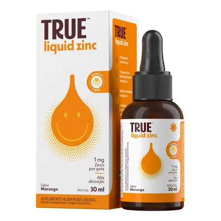 Liquid Zinc Sabor Morango - True Source 30ml