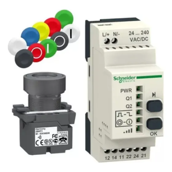 Kit 4pzs Boton Inalambrico 22mm C/receptor 24-240ac/dc