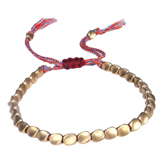 Pulsera De Cuentas Cuerda De La Pulsera Tejida A Mano