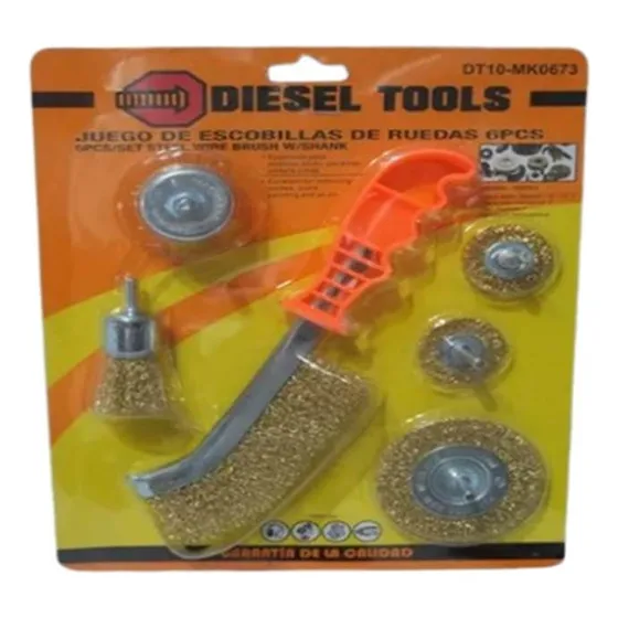 Juego De Cepillos O Kit De Cepillos  Para Taladro 6 Pzas 