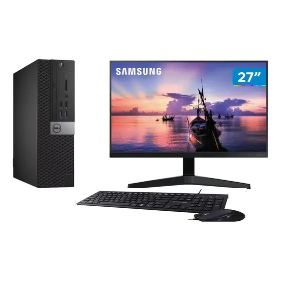 Cpu Dell Optiplex I5 8gb Ssd 480+monitor 27+ Teclado E Mouse