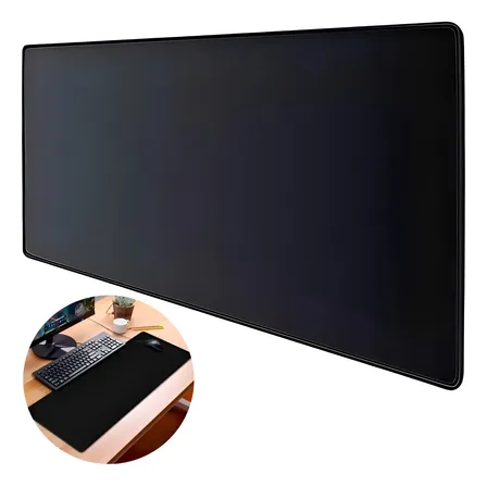 Mouse Pad Gamer Speed Profissional 100x50cm - Preto Preto Preto Liso