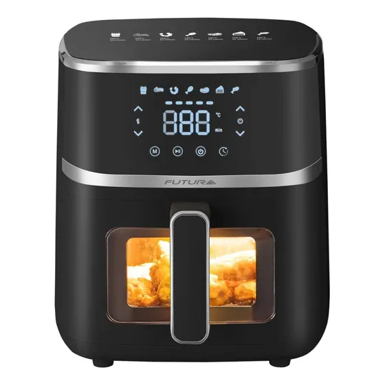Freidora De Aire Futura 5,5 Lt Digital Fut-af55db - Queofert Negro