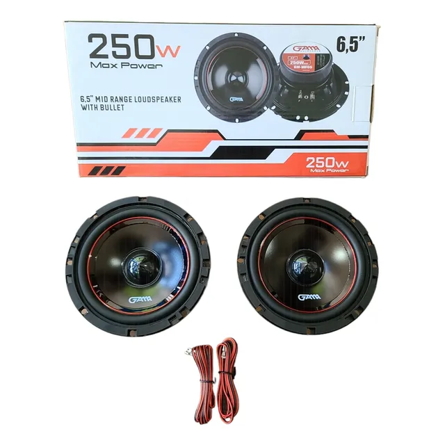 Medios 6.5 Pulgadas 250watts 500watts Max 4 Ohmios 
