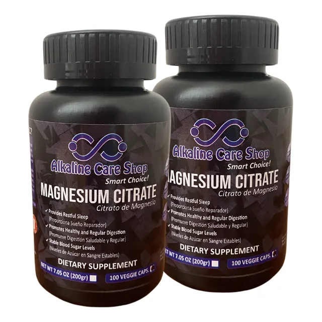 Citrato De Magnesio 200 Cápsulas Alkaline Care Natural