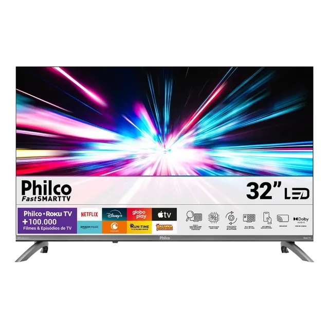 Smart Tv 32 Philco Roku Tv Dolby Áudio Hdr10 P32crb
