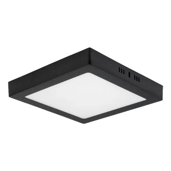 Panel Led 18w Aplicar Cuadrado Negro Calido Frio 1500 Lumens
