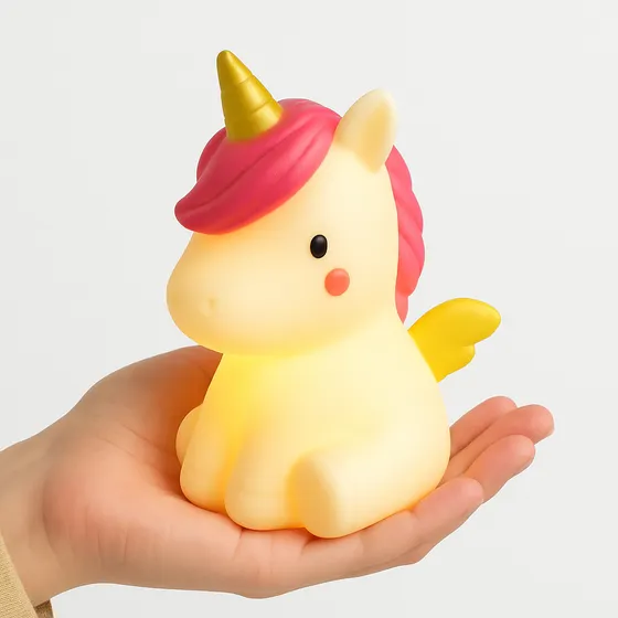 Luminária Unicornio Capivara Led Infantil Luz Noturna Abajur