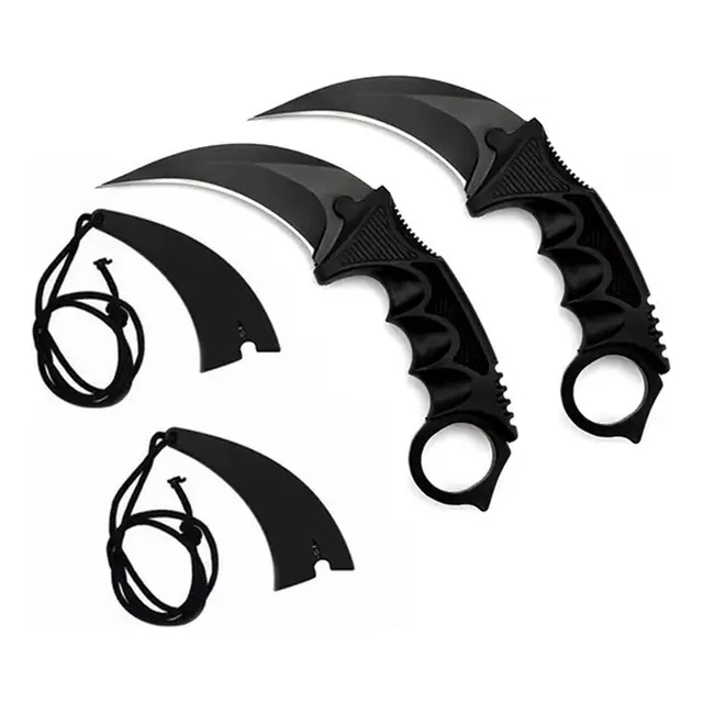 Kit 2 Karambit Faca Afiada Tática Militar + Bainha