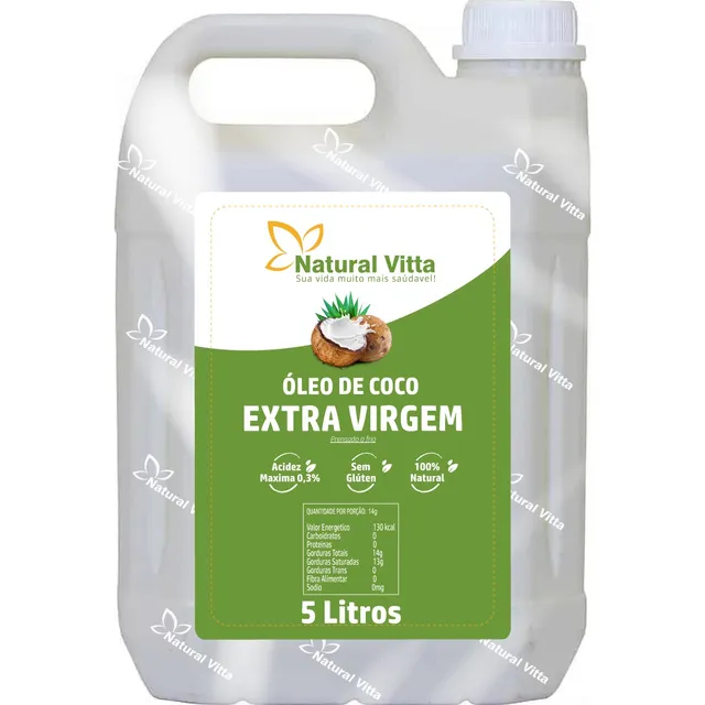 Óleo De Coco Extra Virgem 100% Natural Balde 5 Litros