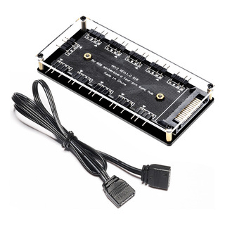 Divisor De Extensión Argb De 10 Puertos Rgb Fan Hub Para Pc, Divisor De Extensión Argb De 10 Puertos Rgb Fan Hub Para Pc,