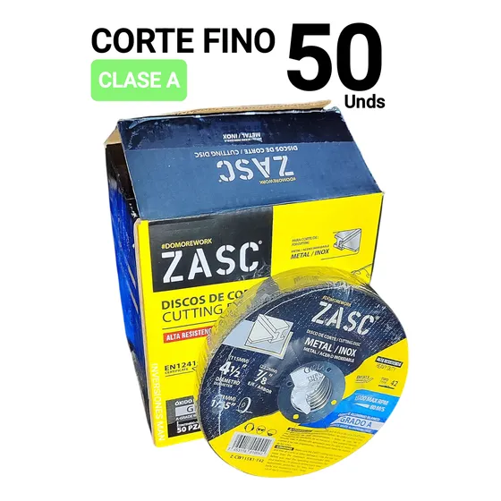 Disco Corte Fino Esmeril Clase A Metal Acero Inox 4 1/2 PuLG