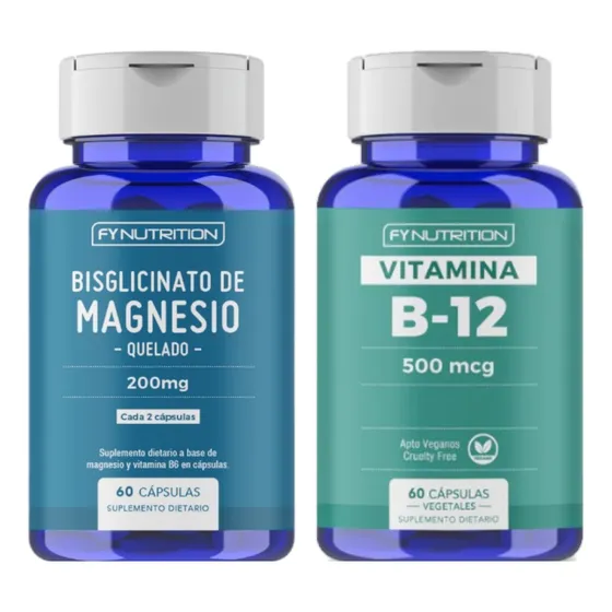 Bisglicinato De Magnesio + Vitamina B12 - Fynutrition