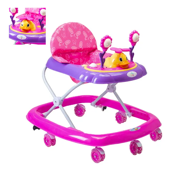 Andadera Para Bebé Interactiva Musical Starkids Alfa Color Rosa