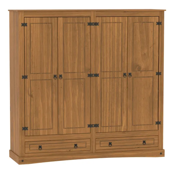 Ropero 4 puertas La Cueva Muebles Linea Naturale 1609 color roble