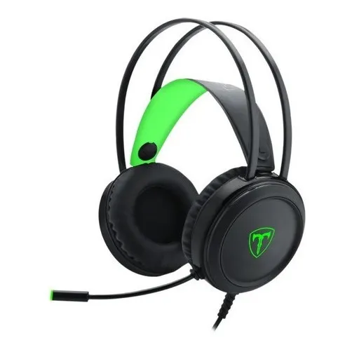 Audifonos Pc Gamers Micrófono T-dagger Ural T-rgh202 Headset Negro/verde Verde