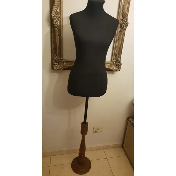 Antiguo Maniqui Modista Alta Costura Base Cedro Decorá Retro