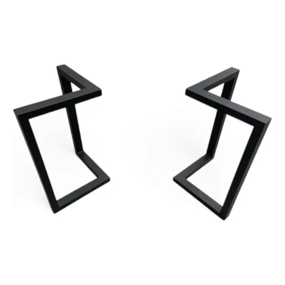 Pé De Mesa Estilo Industrial 75x60 Metalon 50x30 Modelo Em V