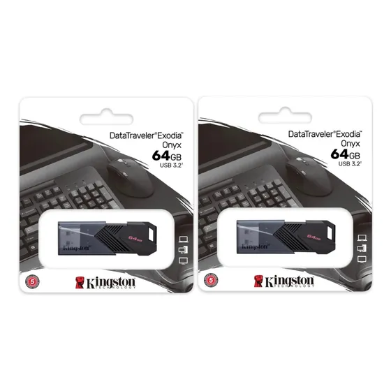 Pendrive Kingston 64gb Pack 2 Usb Laptop Pc Oferta