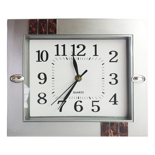 Reloj De Pared Retangular Moderno Silencioso 26 Cms Reloj De Pared Retangular Moderno Silencioso 26 Cms