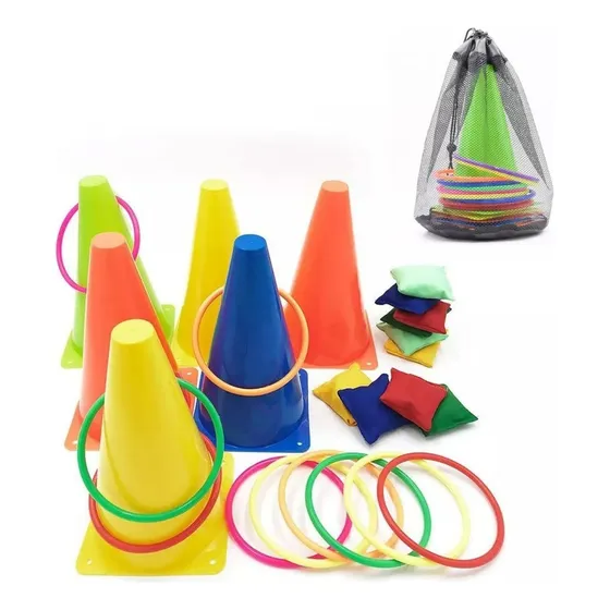 3 En 1 Juego Punteria Con Aros Plástico Para Niños