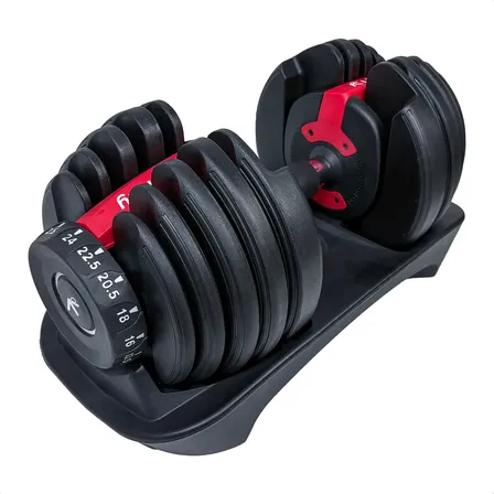 Mancuerna Pesas Gym Ajustable Lincky Diferentes Pesos 2.5 A 24 Kg Color Negro
