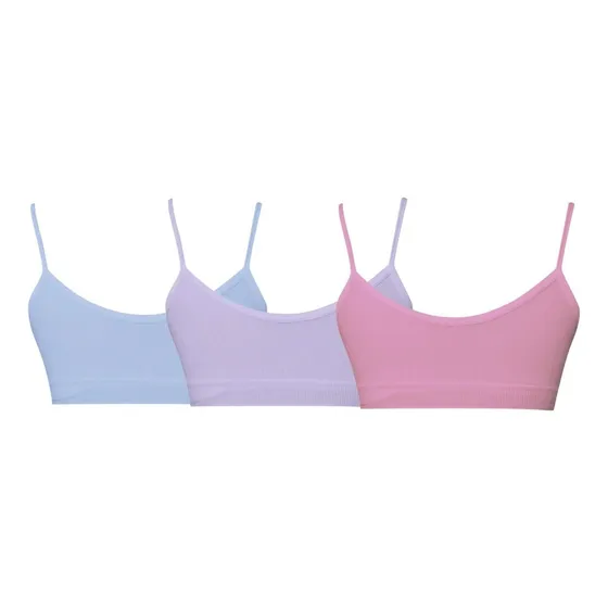 Kit 3 Soutien Regulável S/ Costura Infanto Juvenil