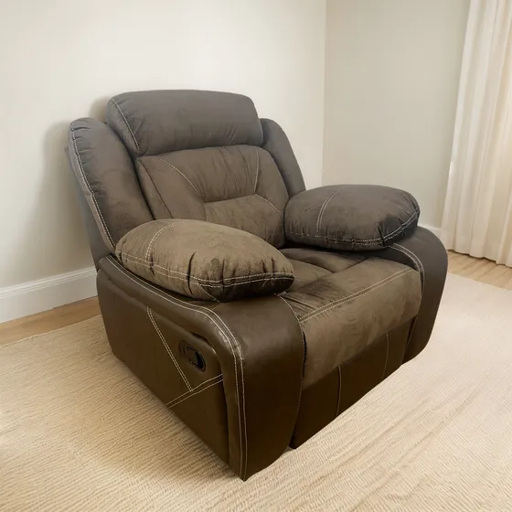 Sillón Reposet Reclinable Sofá Individual Para Hogar Moderno Café Liso