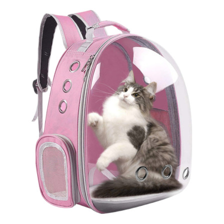 Mochila De Transporte Pet Astronauta Rosa Para Cães E Gatos Mochila De Transporte Pet Astronauta Rosa Para Cães E Gatos