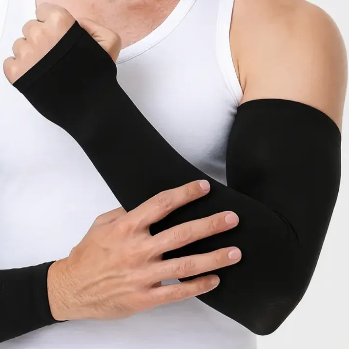Manguito Original Proteção Solar Uv50+ Vôlei Ciclismo Tomóvi Médio 1 Manga - Preto