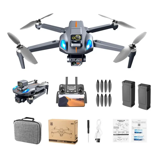 Drone Semi Profesional K911 Max Gps 5g 2 Camaras + 2 Batería