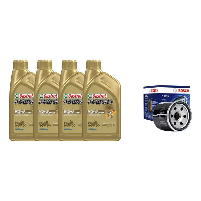 Kit Benelli Tnt 600 Trk 502 4l Castrol Power1 10w50 + Filtro