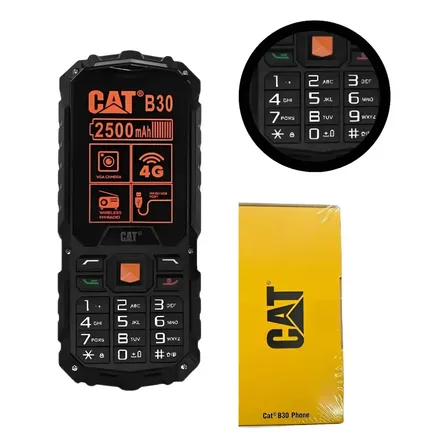 Celular Caterpillar B30 P/ Idoso 4g Volume Alto Tecla Grande Preto