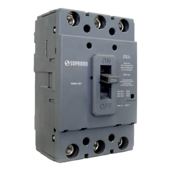 Disjuntor Nema Caixa Moldada Tripolar 125a Soprano
