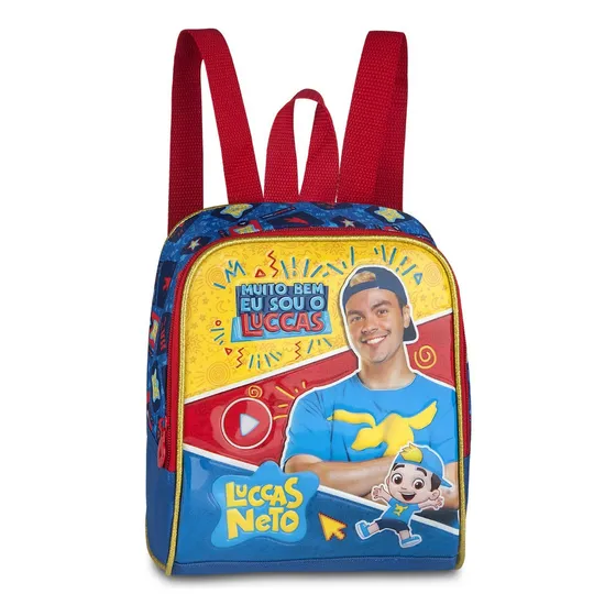 Lancheira Luccas Neto Mochilete Escolar Infantil - Clio Cor Azul