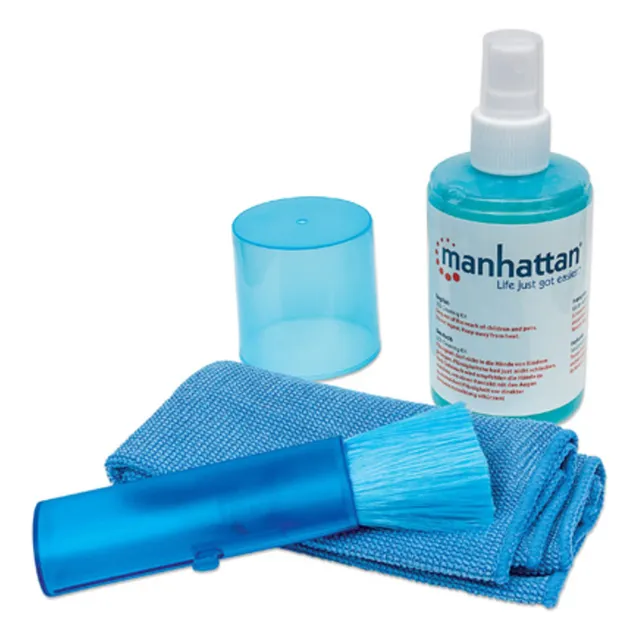 Limpia Lcd  60ml  Liquido  C/ Paño Y Cepillo  - Manhattan