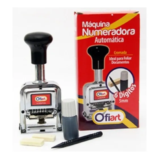 Sello Numerador Automático 6 Digitos Bandas  Foliador