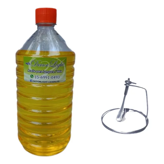 1 L Aceite Lampara (parafina Liq) Con Citronella +20 Mechero