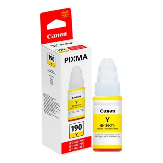 Botella De Tinta Canon Pixma 190a Amarillo